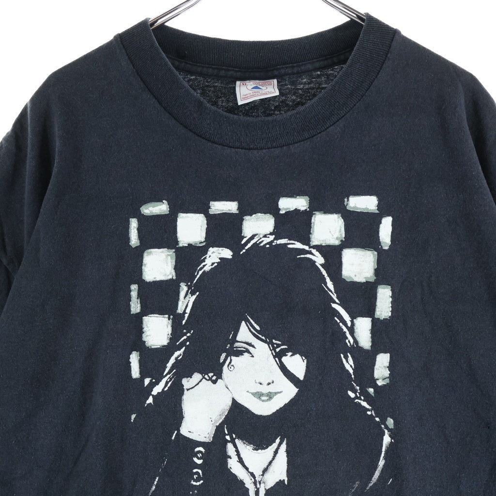 VINTAGE(ヴィンテージ) 90S SANDMAN OF THE ENDLESS DC COMICS DEATH COFFEE サンドマン デス & コーヒー フロントプリント 半袖Tシャツ カットソー ブラック XLサイズ