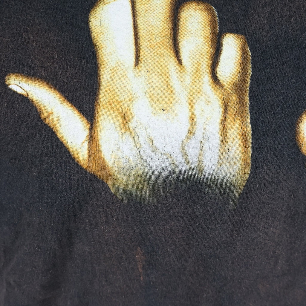 VINTAGE(ヴィンテージ) 00S FXXK HAND SIGN ハンドサイン クルーネック 半袖Tシャツ ブラック
