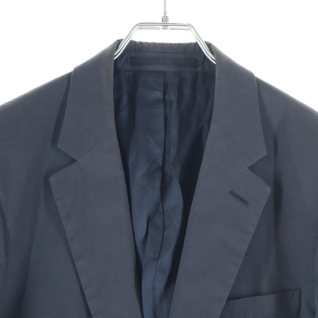 PRADA(プラダ) COTTON TAILORED JACKET 3B コットン ポリエステル混 テーラードジャケット 48R ブラック 001848