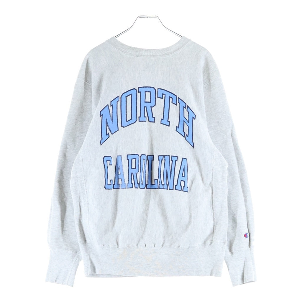 CHAMPION(チャンピオン) 90S REVERSE WEAVE NORTHCAROLINA リバースウィーブ 2段 クルーネック半袖スウェットトレーナー グレー