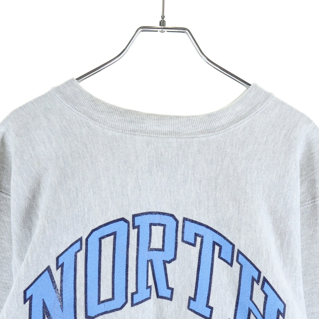 CHAMPION(チャンピオン) 90S REVERSE WEAVE NORTHCAROLINA リバースウィーブ 2段 クルーネック半袖スウェットトレーナー グレー