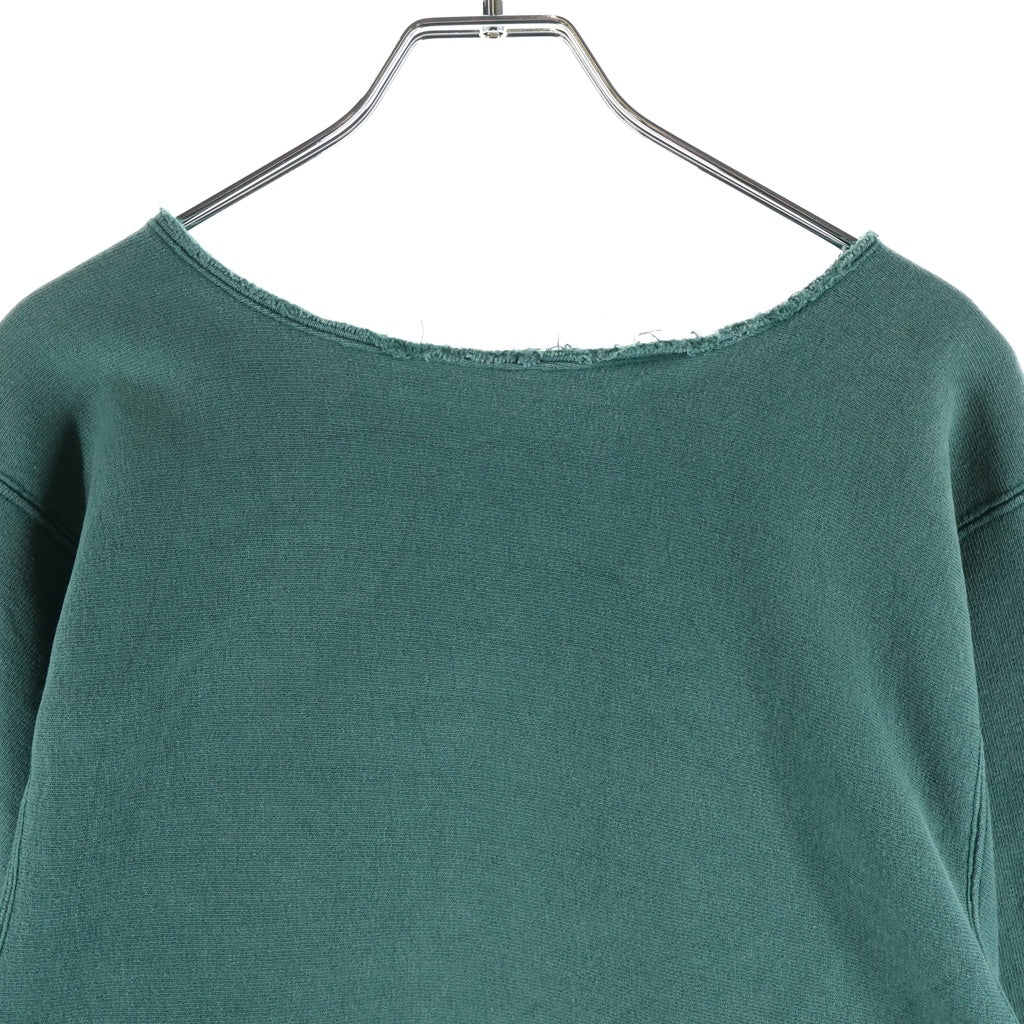 CHAMPION(チャンピオン) 80S REVERSE WEAVE BERKSHIRE リバースウィーブ トリコTタグ タグ欠損 クルーネック長袖スウェットトレーナー グリーン