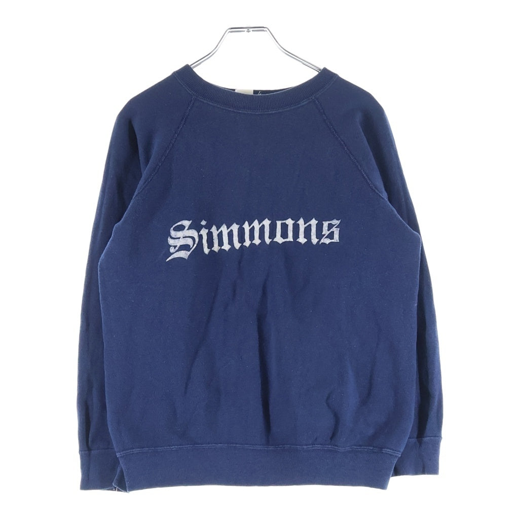 VINTAGE(ヴィンテージ) 60S SIMMONS ラグランスリーブ クルーネック長袖スウェットトレーナー ネイビー