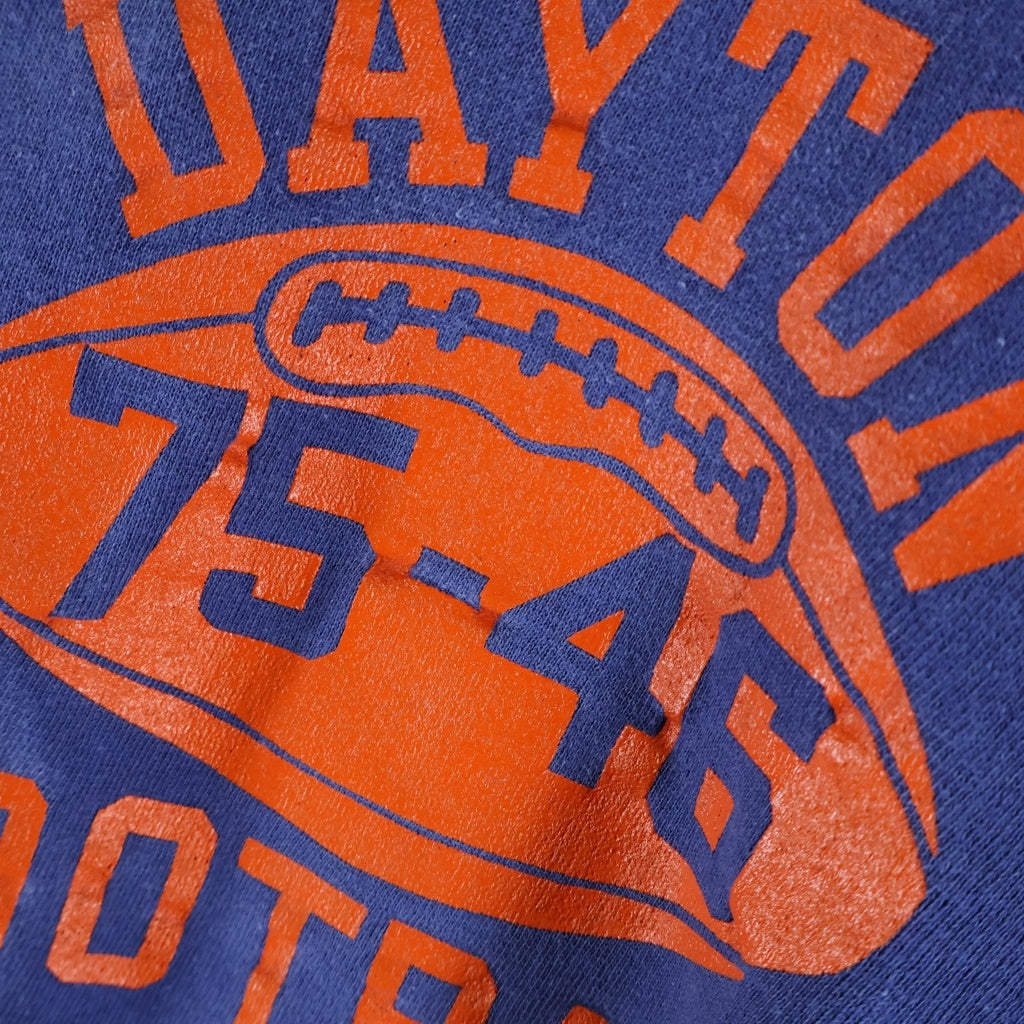 VINTAGE(ヴィンテージ) 60-70S DAYTON FOOTBALL ラグランスリーブ 脇ガゼット クルーネック長袖スウェットトレーナー ネイビー