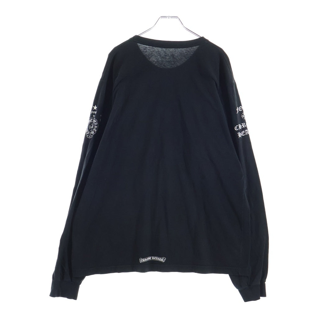 CHROME HEARTS(クロムハーツ) HARRIS TEETER L/S フロントフォティプリント クルーネック長袖カットソー ブラック