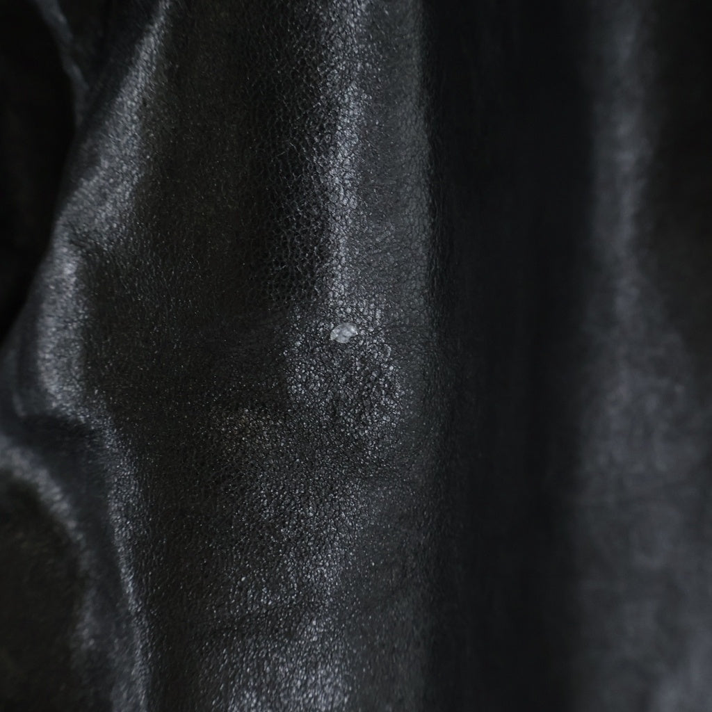 AURALEE(オーラリー) 25AW LAMB LEATHER ZIP BLOUSON ラムレザー ジップ ブルゾン ブラック A25AB01WX