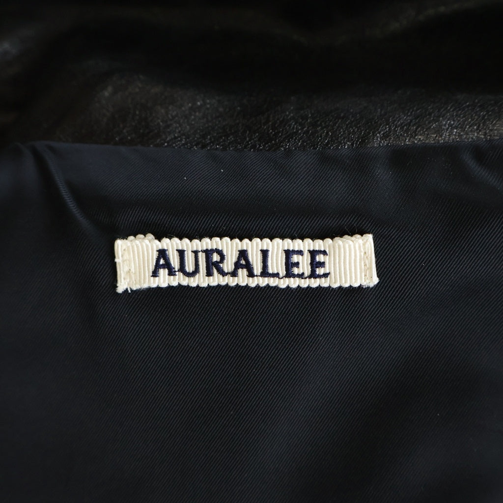 AURALEE(オーラリー) 25AW LAMB LEATHER ZIP BLOUSON ラムレザー ジップ ブルゾン ブラック A25AB01WX