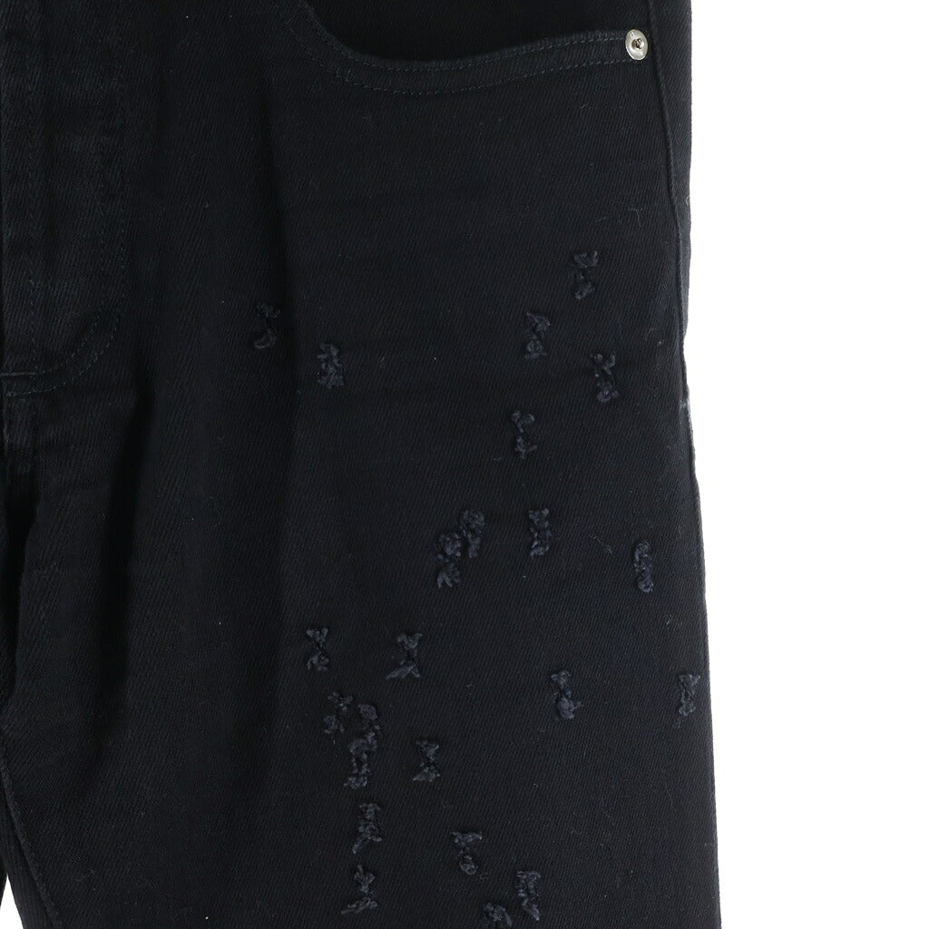 GIVENCHY(ジバンシィ) DAMAGED ZIP SLIM SKINNY PANTS チュニジア製 ダメージ加工 ジップ スリムデニムパンツ ブラック 17F 0908 466