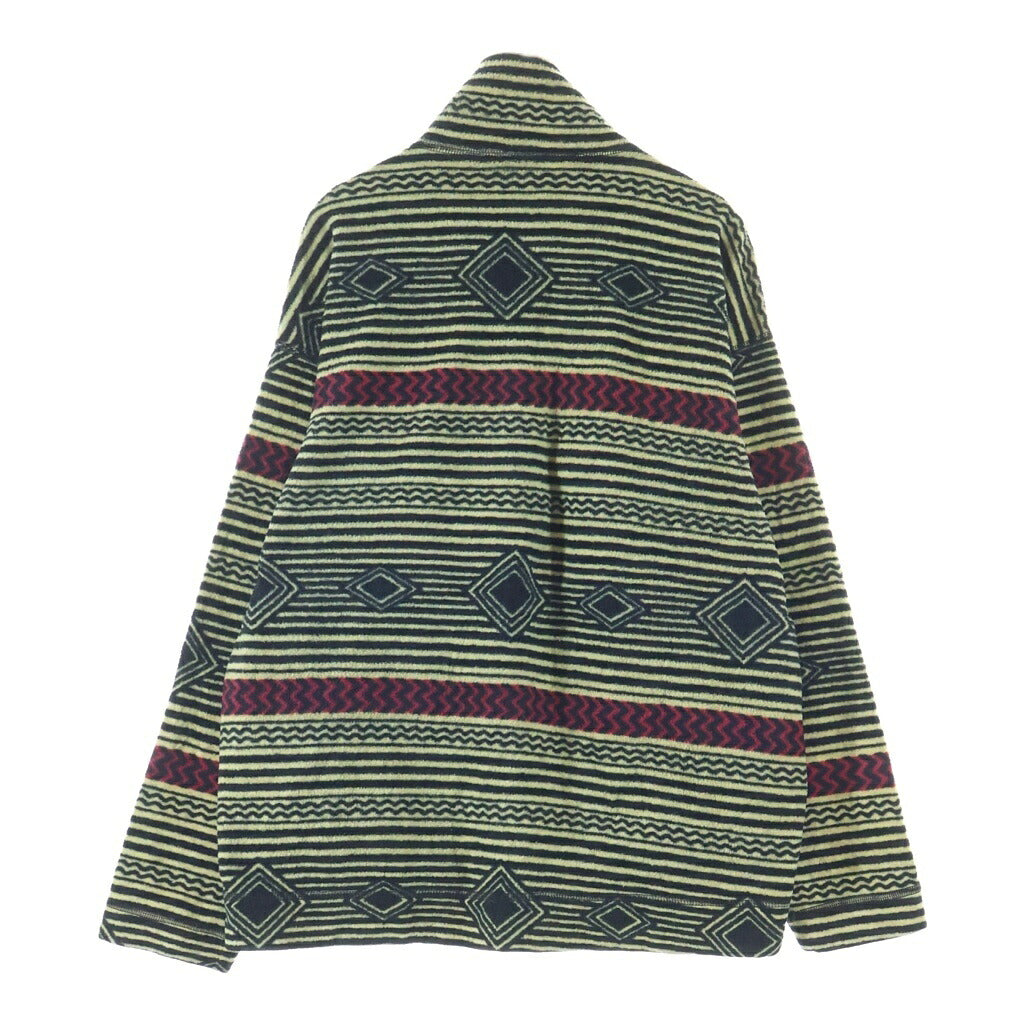 PATAGONIA(パタゴニア) 90S ブルズアイ柄 ハーフジップフリースジャケット USA製 長袖ハーフジップボアジャケット マルチカラー