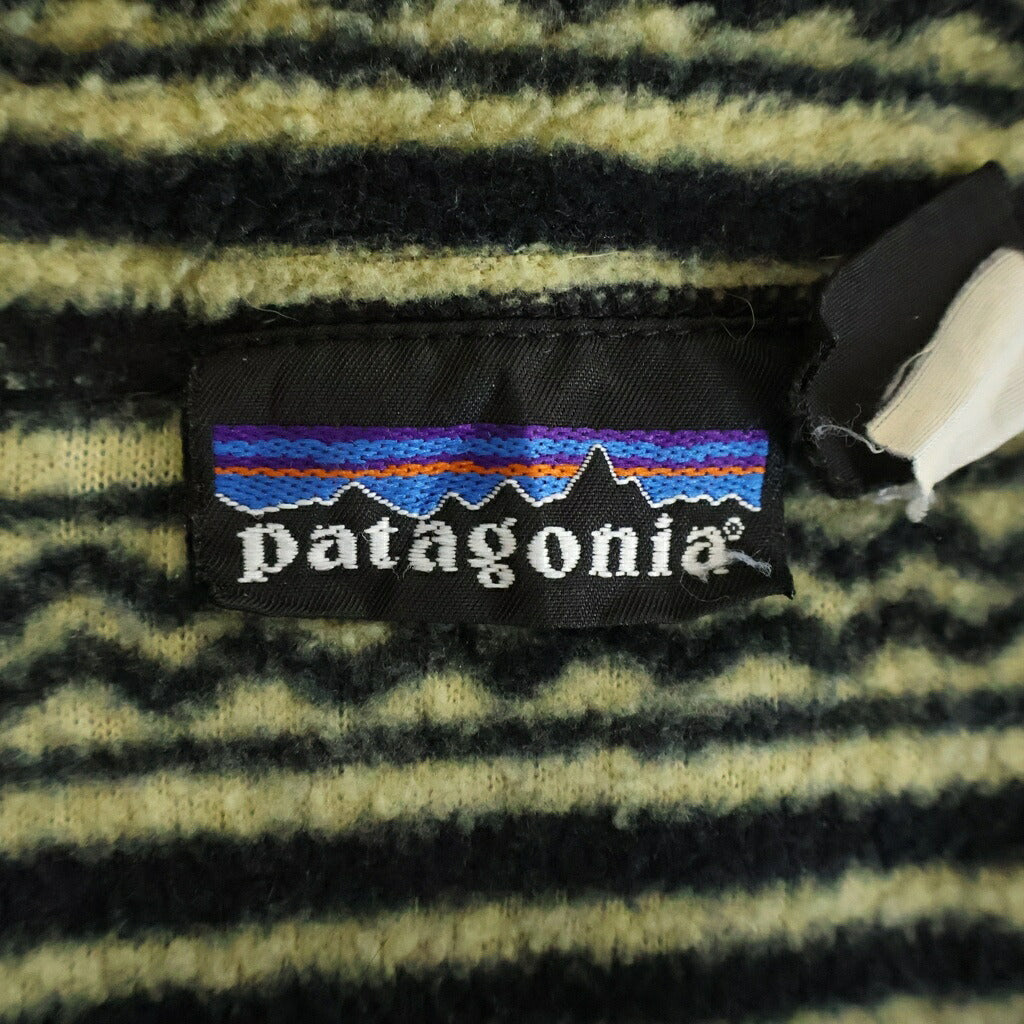 PATAGONIA(パタゴニア) 90S ブルズアイ柄 ハーフジップフリースジャケット USA製 長袖ハーフジップボアジャケット マルチカラー
