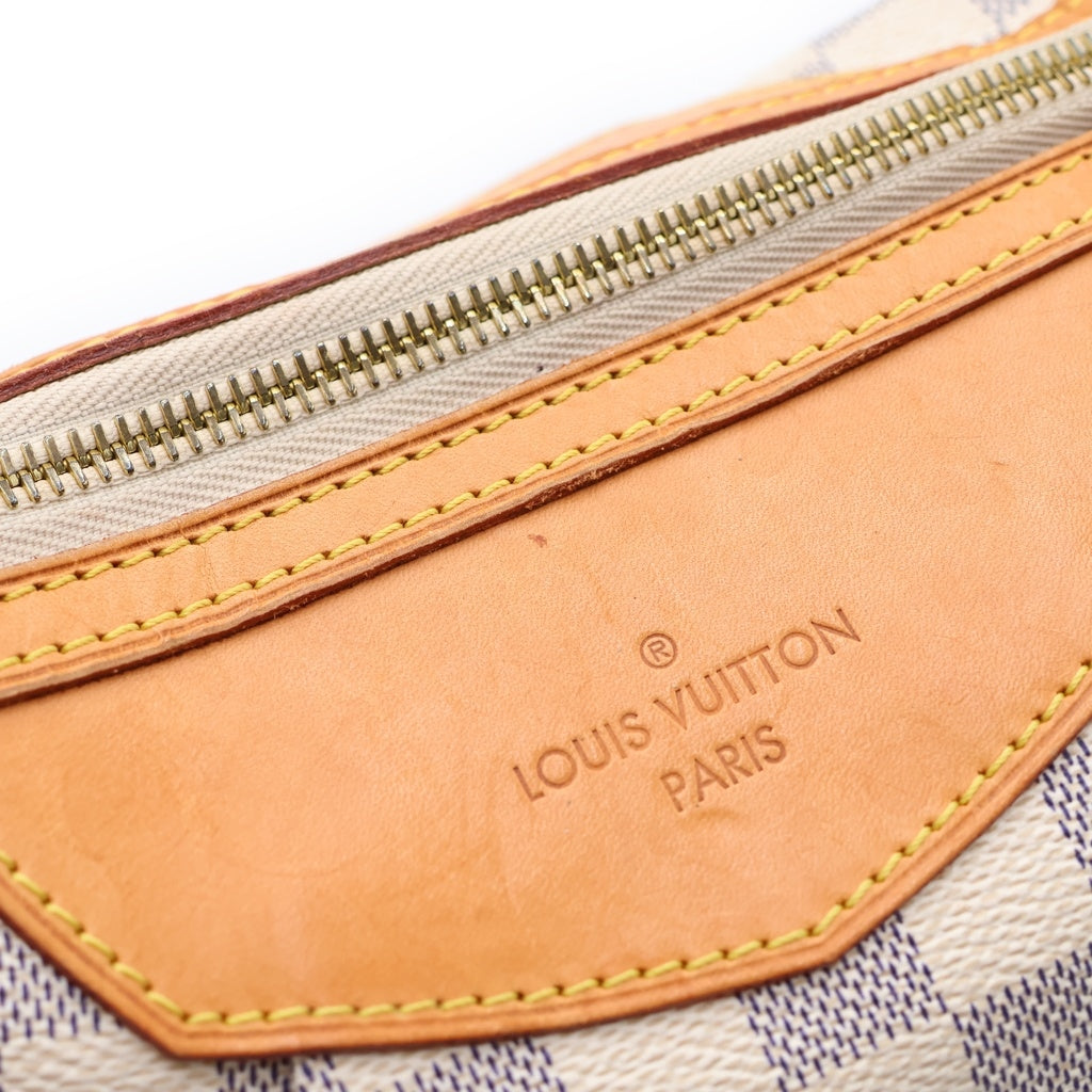 LOUIS VUITTON(ルイヴィトン) ダミエアズール シラクーサPM ショルダーバッグ ブラウン×アイボリー レザー×PVC N41113 ゴールド金具 レディース