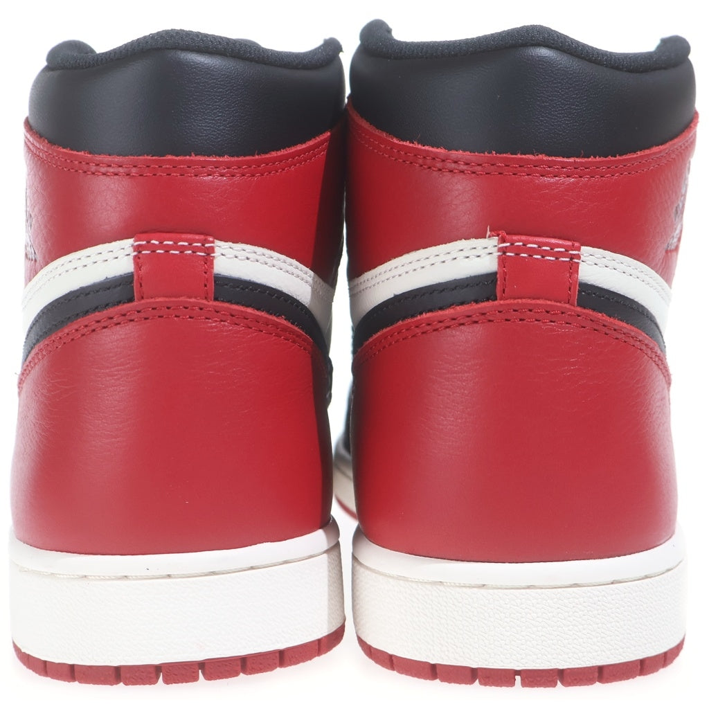 NIKE(ナイキ) AIR JORDAN 1 HIGH OG Bred Toe エアジョーダン1 ハイ ブレッドトゥ ハイカットスニーカーシューズ レッド/ホワイト US11/29cm 555088-610