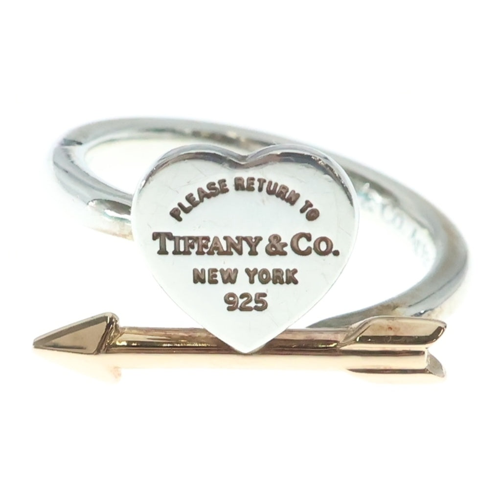 TIFFANY & Co.(ティファニー) ラブストラック ハートタグ リング シルバー×ピンクゴールド #11 レディース