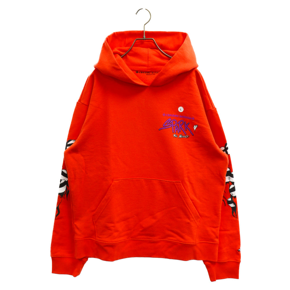 CHROME HEARTS(クロムハーツ) SWTSHRT PPO U HD PLVR MATTY RED MATTY BOY マッティボーイチョンパープリテンスプルオーバーフーディ パーカー レッド