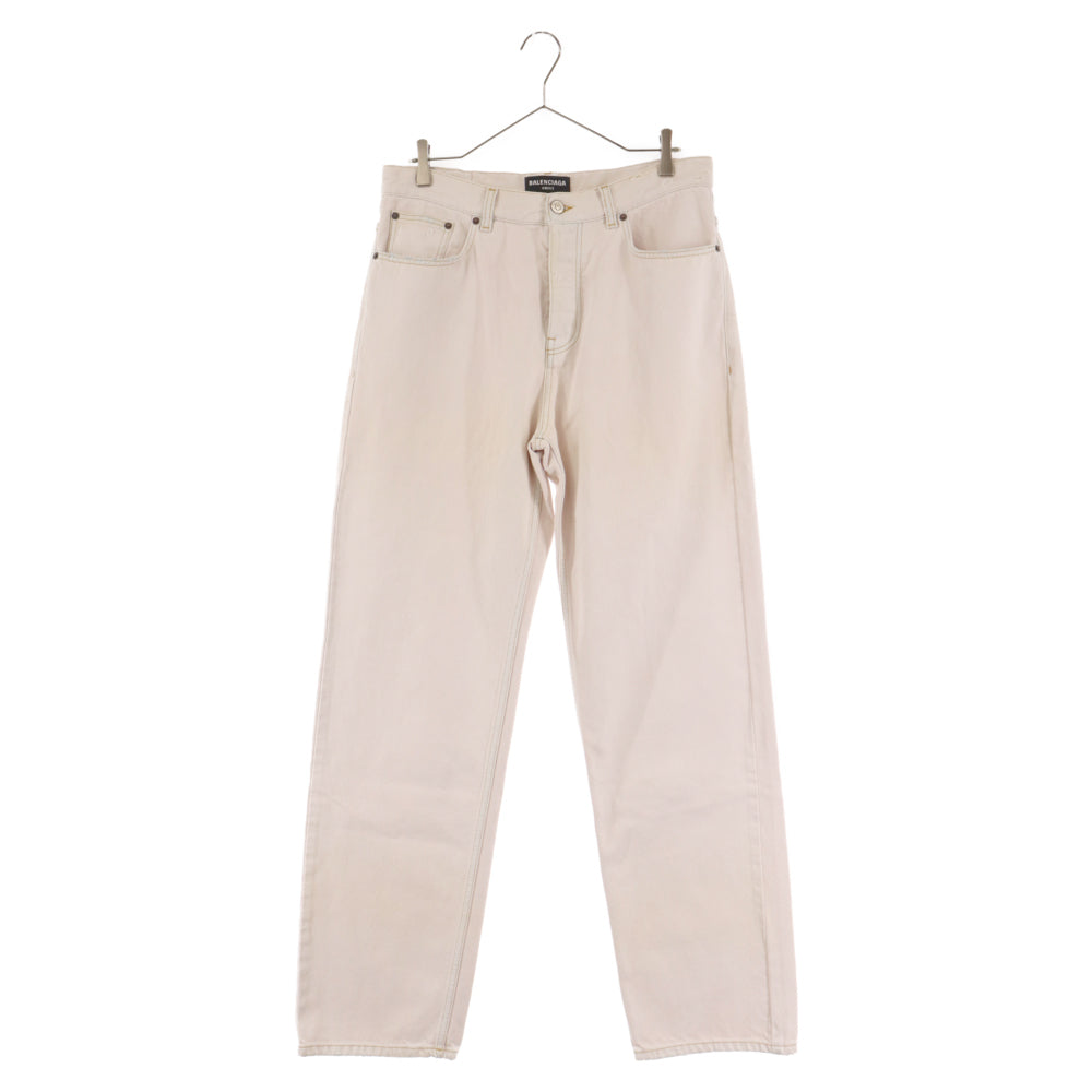 BALENCIAGA(バレンシアガ) 22AW PULL-UP LARGE BAGGY JEANS ラージ バギージーンズ デニムパンツ アイボリー 662754 TAP04
