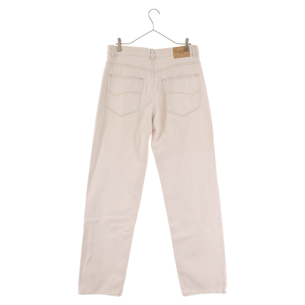 BALENCIAGA(バレンシアガ) 22AW PULL-UP LARGE BAGGY JEANS ラージ バギージーンズ デニムパンツ アイボリー 662754 TAP04