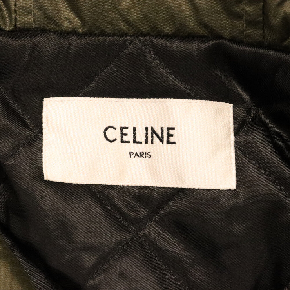 CELINE(セリーヌ) 22AW LIGHTWEIGHT NYLON COACH JACKET 2W694495M バックロゴナイロンコーチジャケット フード付き カーキ