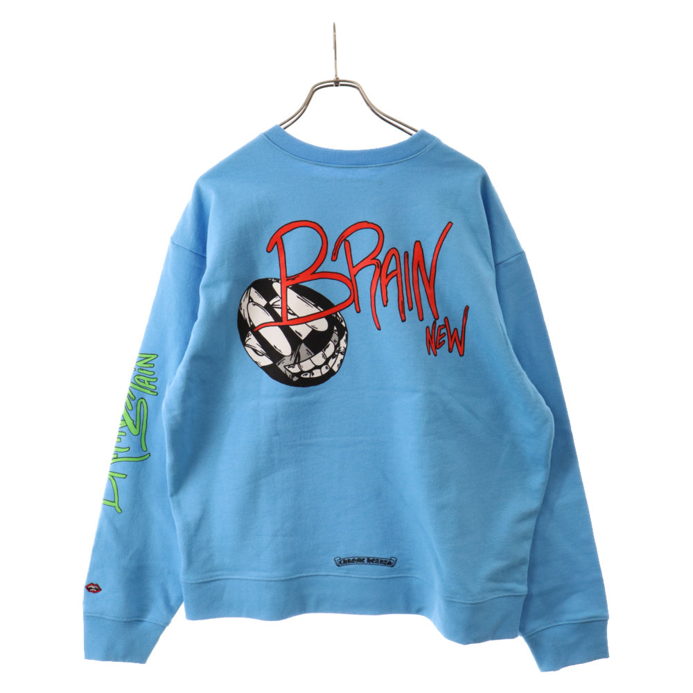 CHROME HEARTS(クロムハーツ) ×MATTY BOY BRAIN NEW U CREW マッティボーイ ブレインニュー スウェットトレーナー ブルー