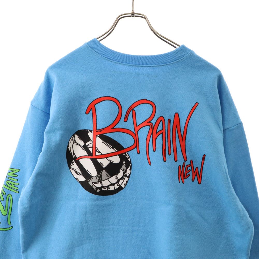 CHROME HEARTS(クロムハーツ) ×MATTY BOY BRAIN NEW U CREW マッティボーイ ブレインニュー スウェットトレーナー ブルー