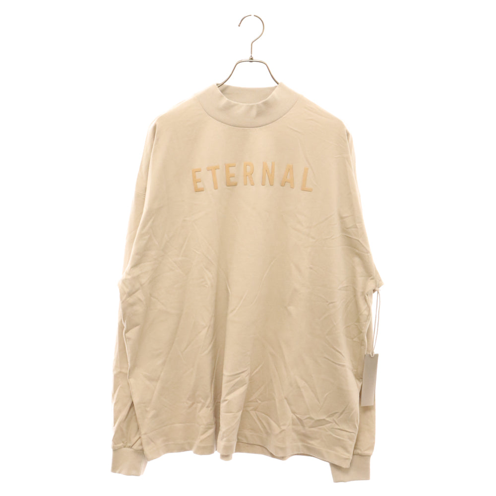 FEAR OF GOD(フィアオブゴッド) ETERNAL COTTON LS T-SHIRT エターナルフェルトロゴ長袖Tシャツ ベージュ