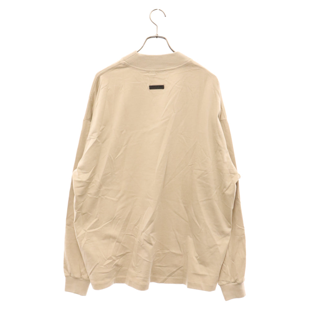 FEAR OF GOD(フィアオブゴッド) ETERNAL COTTON LS T-SHIRT エターナルフェルトロゴ長袖Tシャツ ベージュ