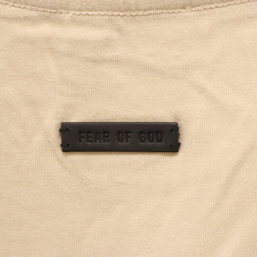 FEAR OF GOD(フィアオブゴッド) ETERNAL COTTON LS T-SHIRT エターナルフェルトロゴ長袖Tシャツ ベージュ