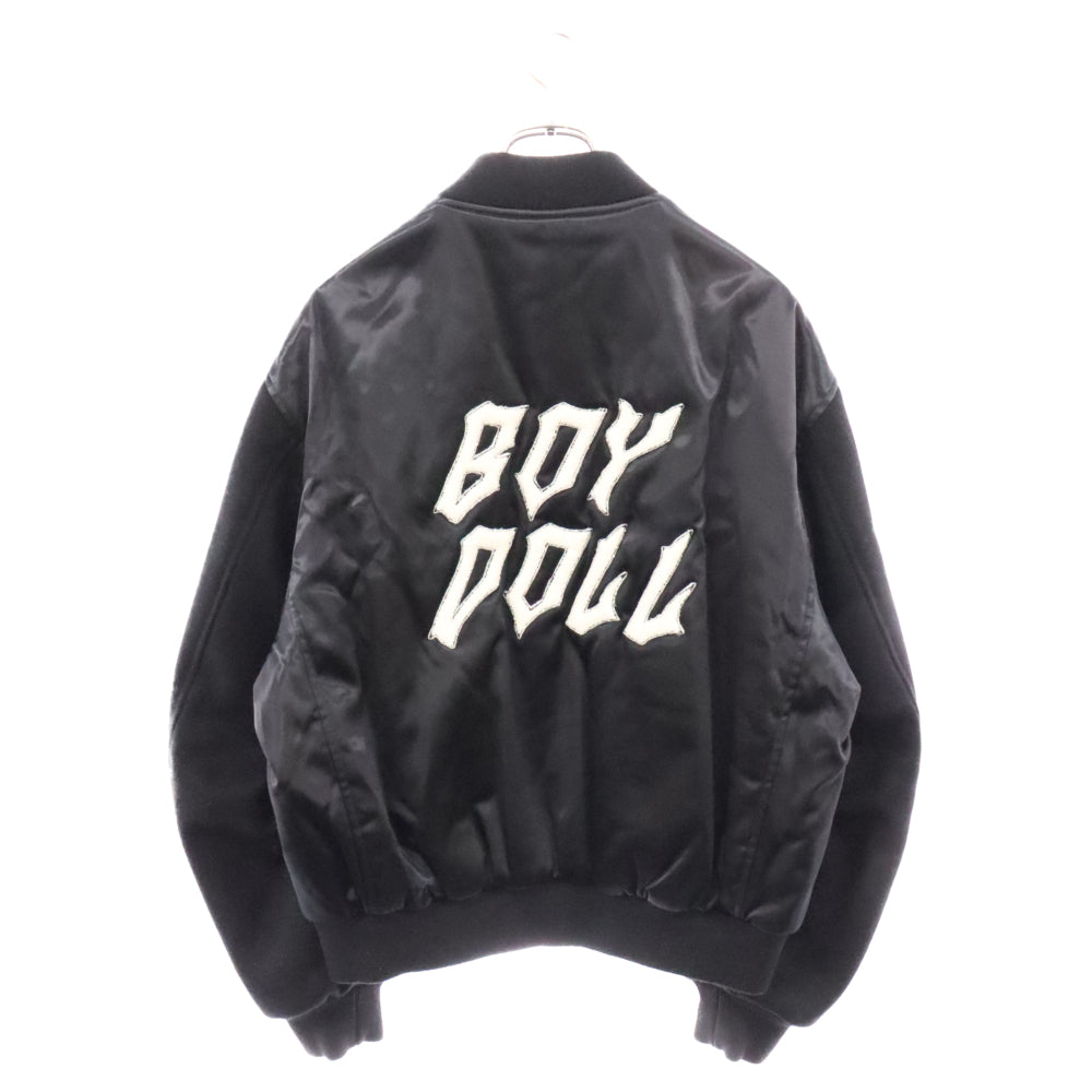 CELINE(セリーヌ) 22AW BOY DOLL TEDDY JACKET 2W750048S バックロゴテディジャケット スタジアムジャケット ブルゾン ブラック