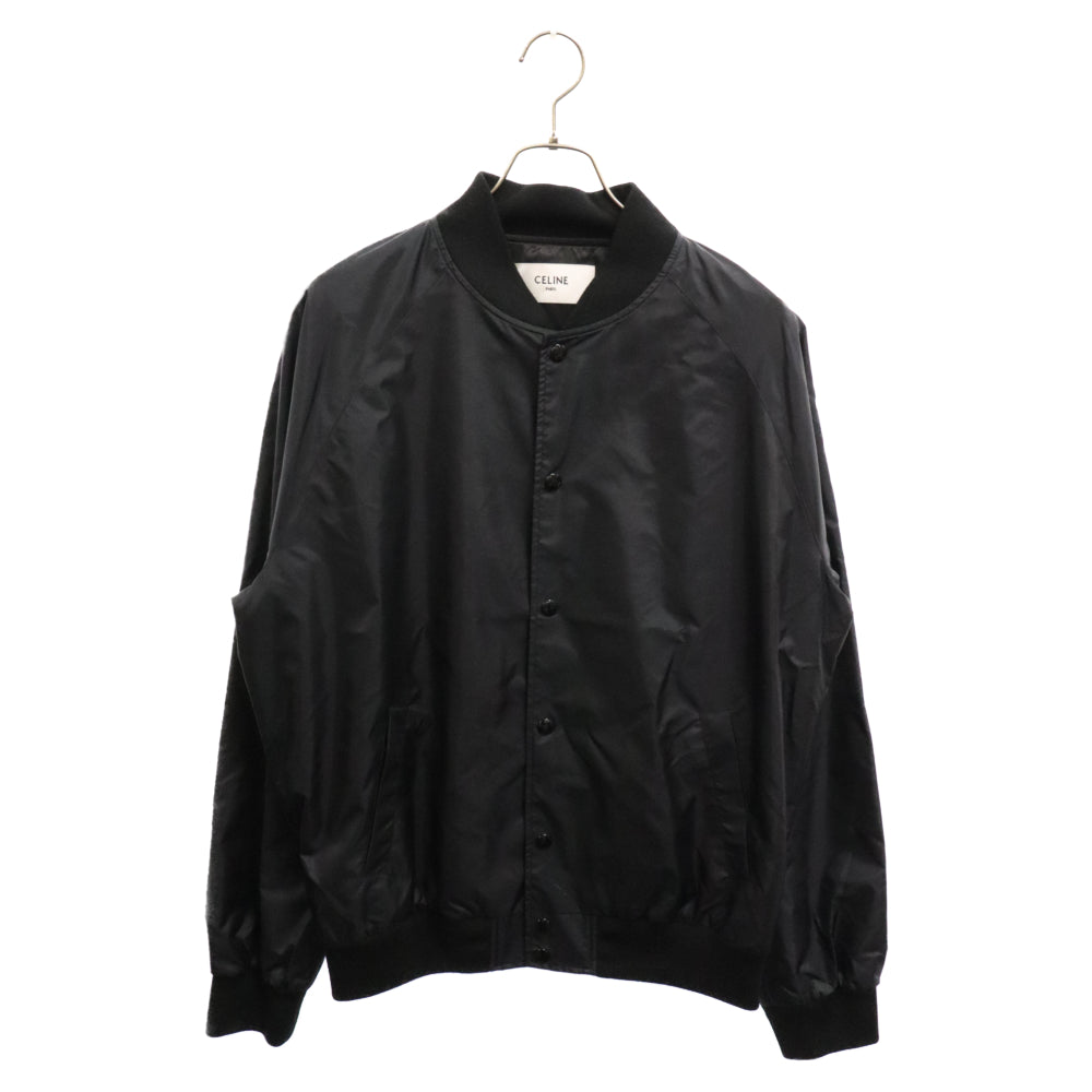 CELINE(セリーヌ) 22AW BOY DOLL NYLON TEDDY JACKET 2W751495M バックロゴプリント ナイロンテディジャケット ブルゾン ブラック
