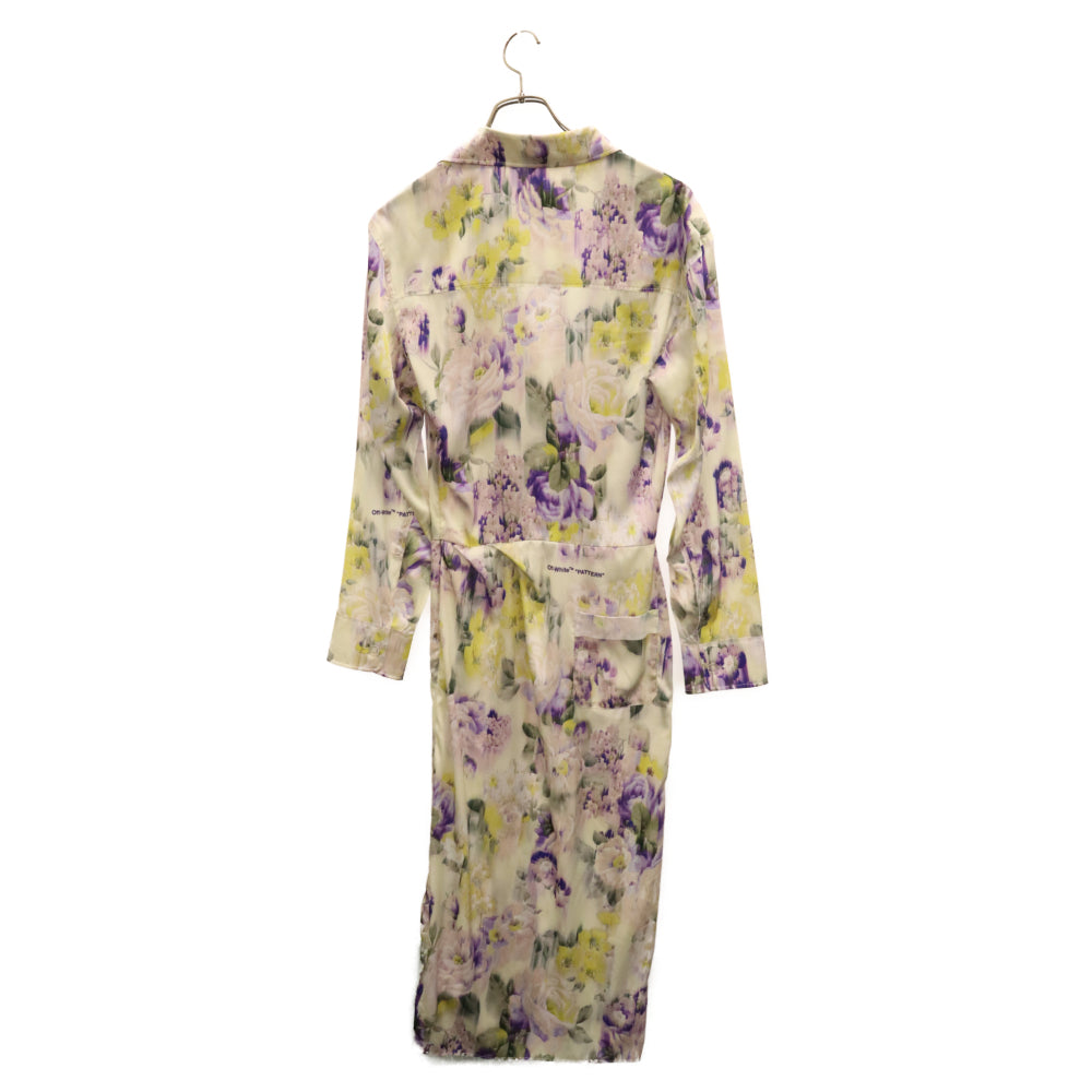 OFF-WHITE(オフホワイト) White Dress In Floral Print OWDB398F22FAB003 フローラルプリント ワンピース 総柄ドレス マルチ レディース