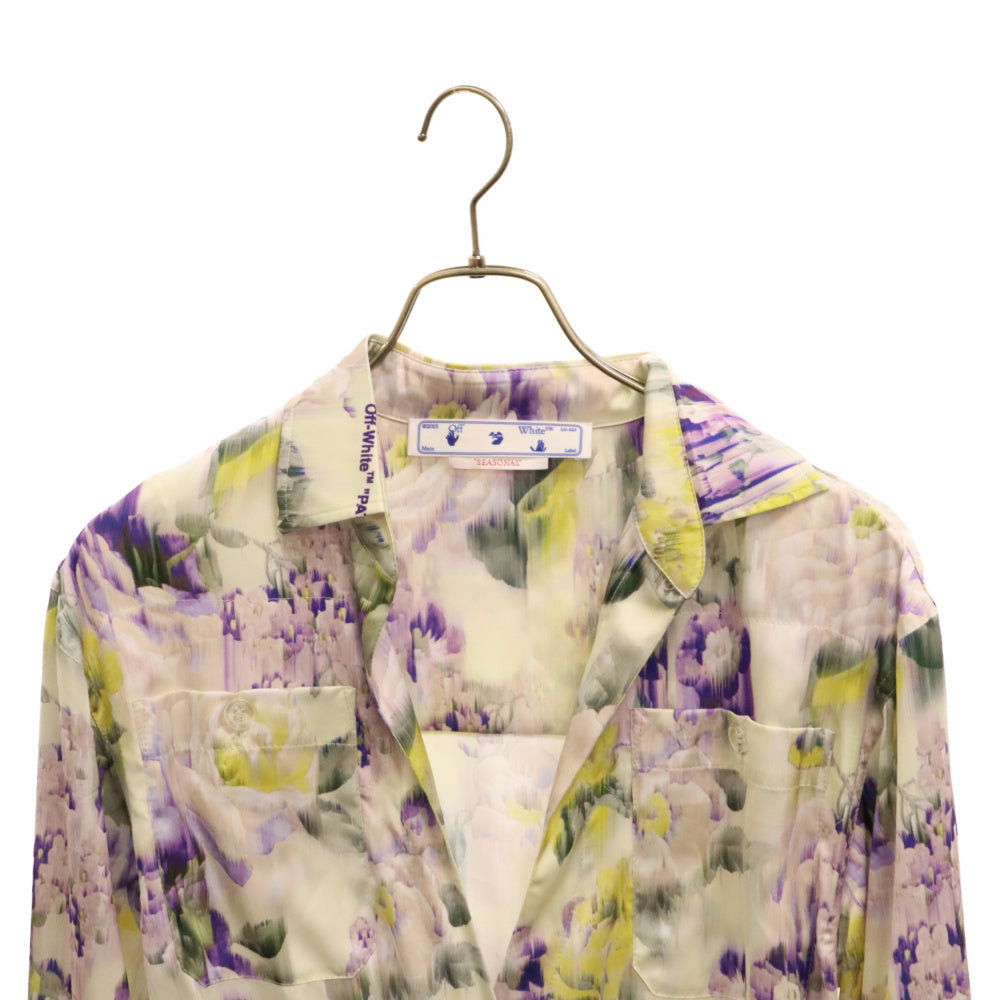 OFF-WHITE(オフホワイト) White Dress In Floral Print OWDB398F22FAB003 フローラルプリント ワンピース 総柄ドレス マルチ レディース