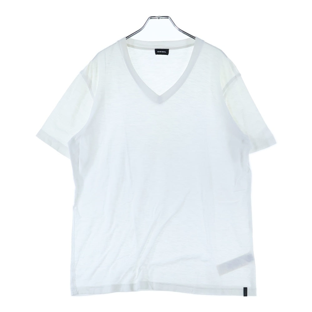 DIESEL(ディーゼル) Vネック半袖Tシャツ HK001935 ホワイト