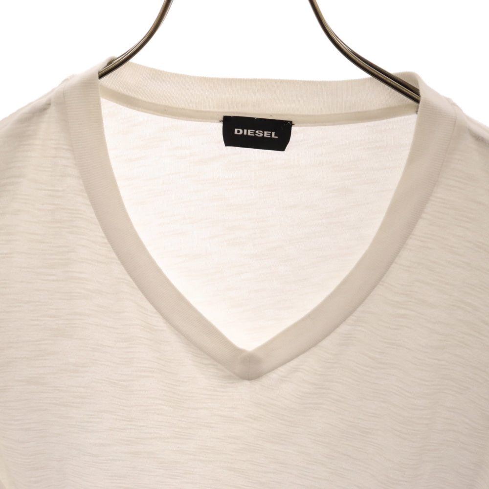 DIESEL(ディーゼル) Vネック半袖Tシャツ HK001935 ホワイト