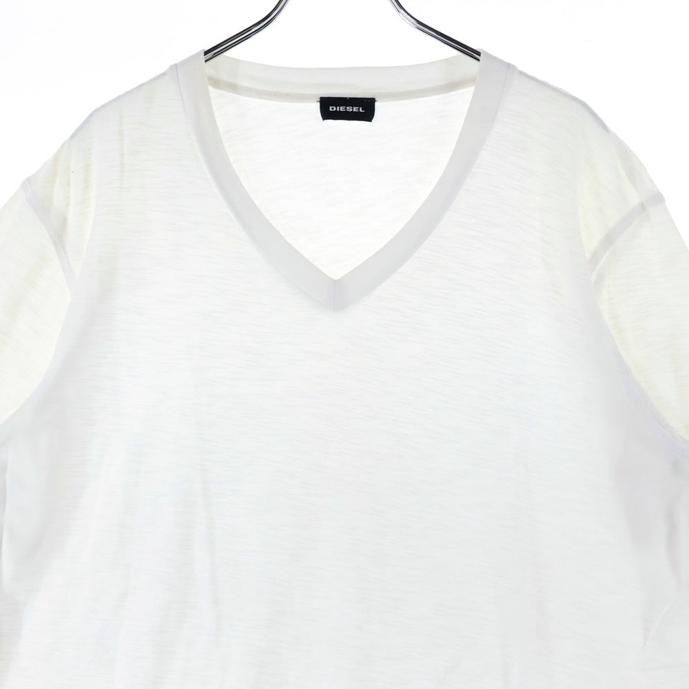DIESEL(ディーゼル) Vネック半袖Tシャツ HK001935 ホワイト