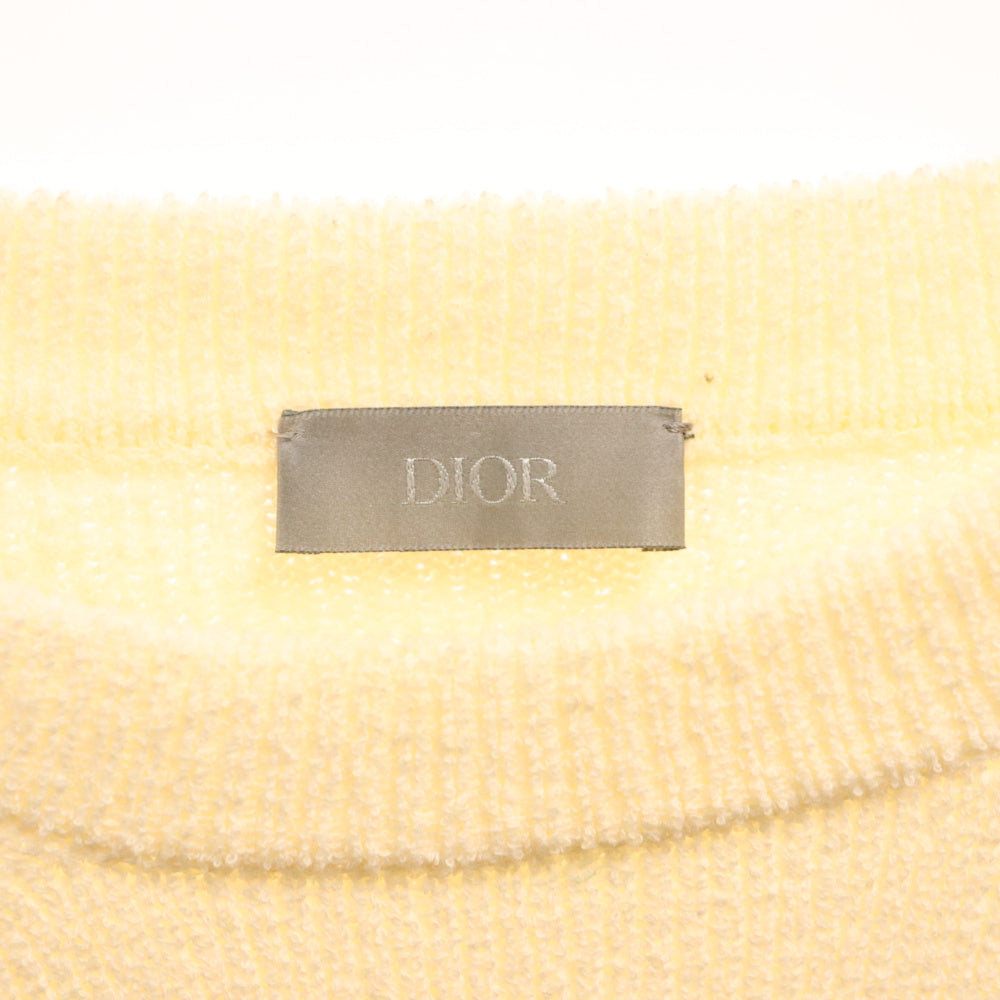 DIOR(ディオール) 23SS ラビットパッチ ロゴ刺繍入り パイル地クルーネックセーター クリーム 313M657AT498
