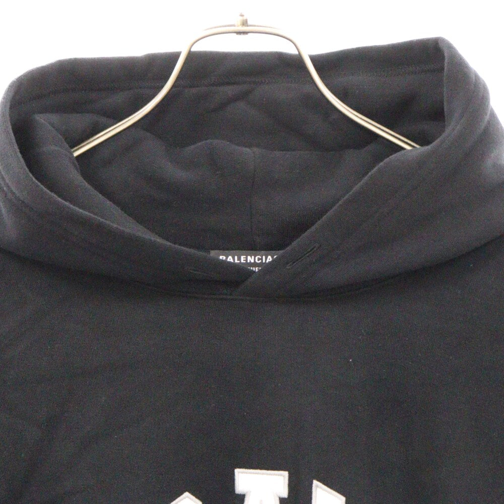 BALENCIAGA(バレンシアガ) Gay Pride Hooded Sweatshirt 651799 TLV54 ロゴ刺繍 プルオーバーパーカー フーディ ブラック