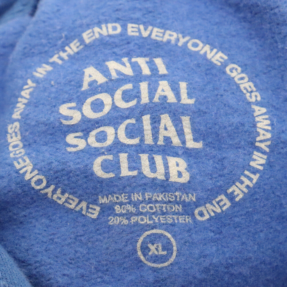 ANTI SOCIAL SOCIAL CLUB(アンチソーシャルソーシャルクラブ) 20AW Stir Crazy Hoodie マルチカラーロゴプリント プルオーバーパーカー フーディ ブルー