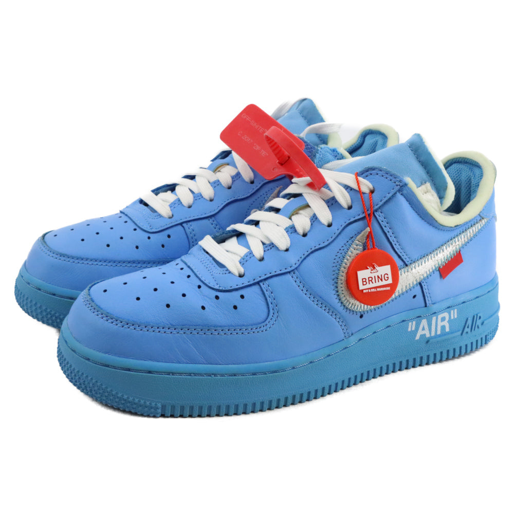 NIKE(ナイキ) ×OFF-WHITE AIR FORCE 1 LOW MCA オフホワイト エムシーエーエアフォース1 ローカットスニーカー CI1173-400 ブルー US6.5/24.5cm