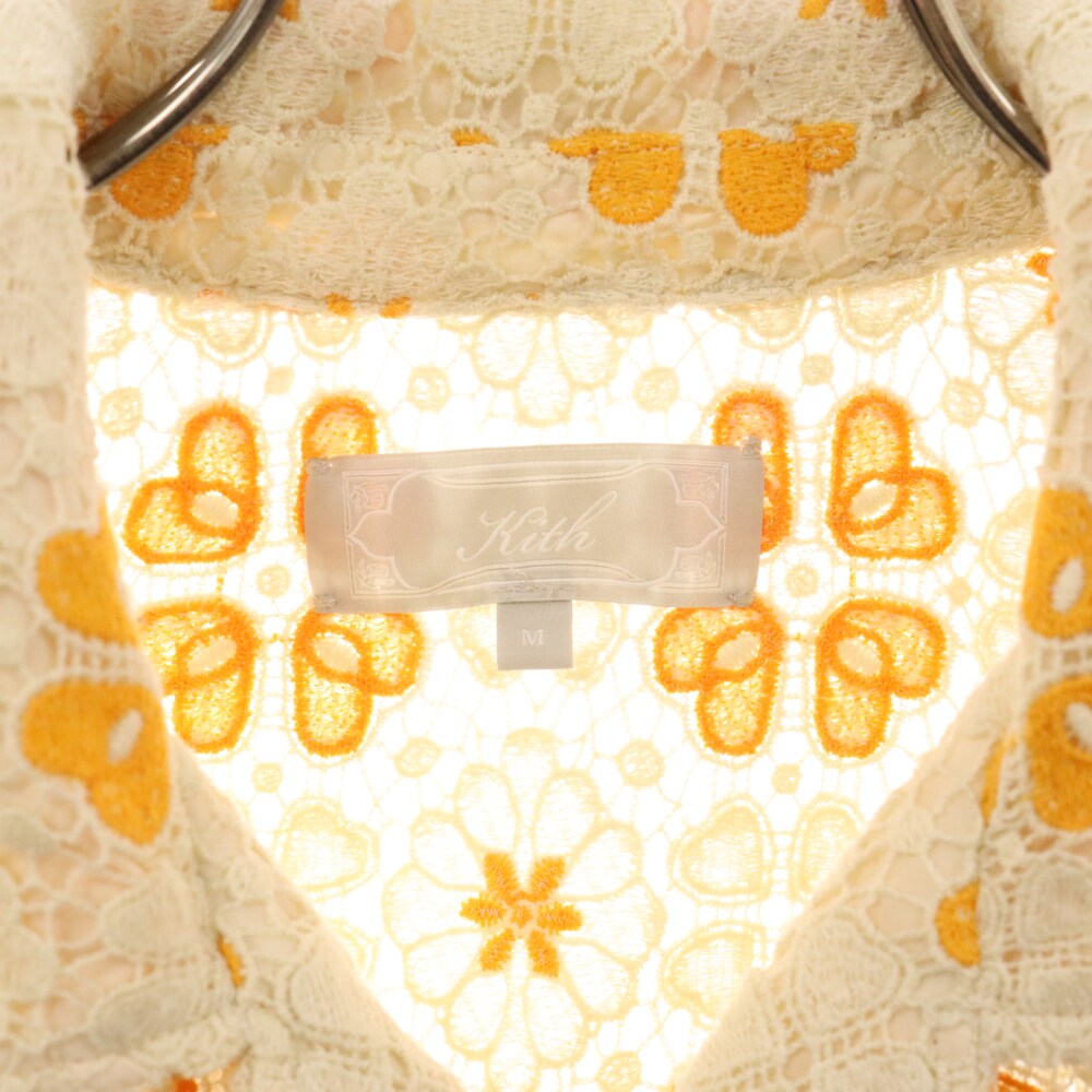 KITH(キス) 24SS Adonis Camp Collar Short Sleeve Shirt アドニス キャンプカラー 総柄半袖シャツ ベージュ/イエロー