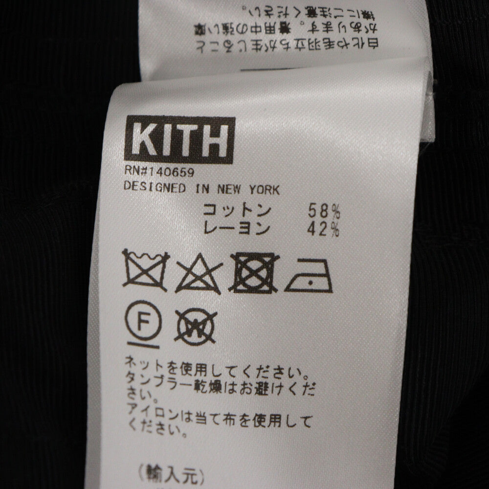 KITH(キス) 23AW エンブロイダリーロゴ 長袖シャツ ブラック 23-050-061-0000-4-0