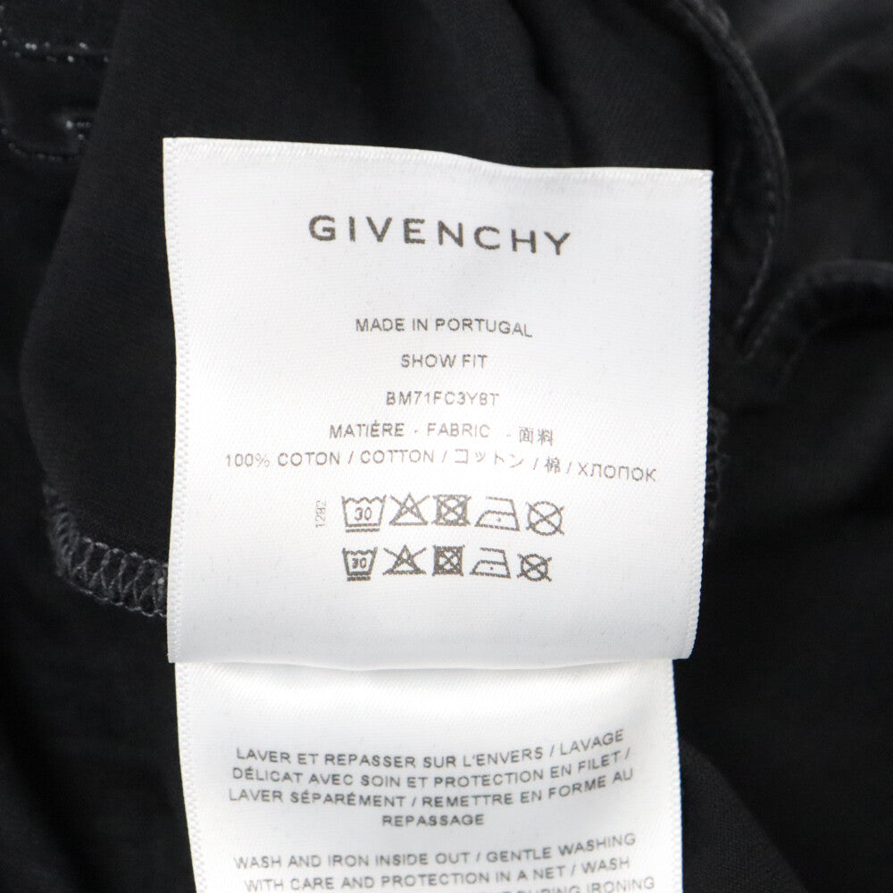 GIVENCHY(ジバンシィ) 22AW Overlapped Embroidered Tee BM71FC3Y8T オーバーラップエフェクト刺繍レイヤード長袖Tシャツ カットソー ブラック