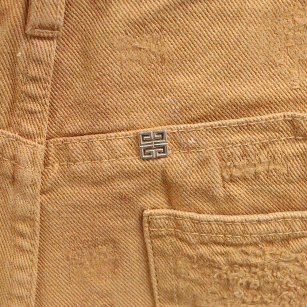 GIVENCHY(ジバンシィ) Distressed Denim Shorts BM512S5Y32 ダメージ タイダイ デニムショーツ ハーフパンツ ジーンズ マルチ