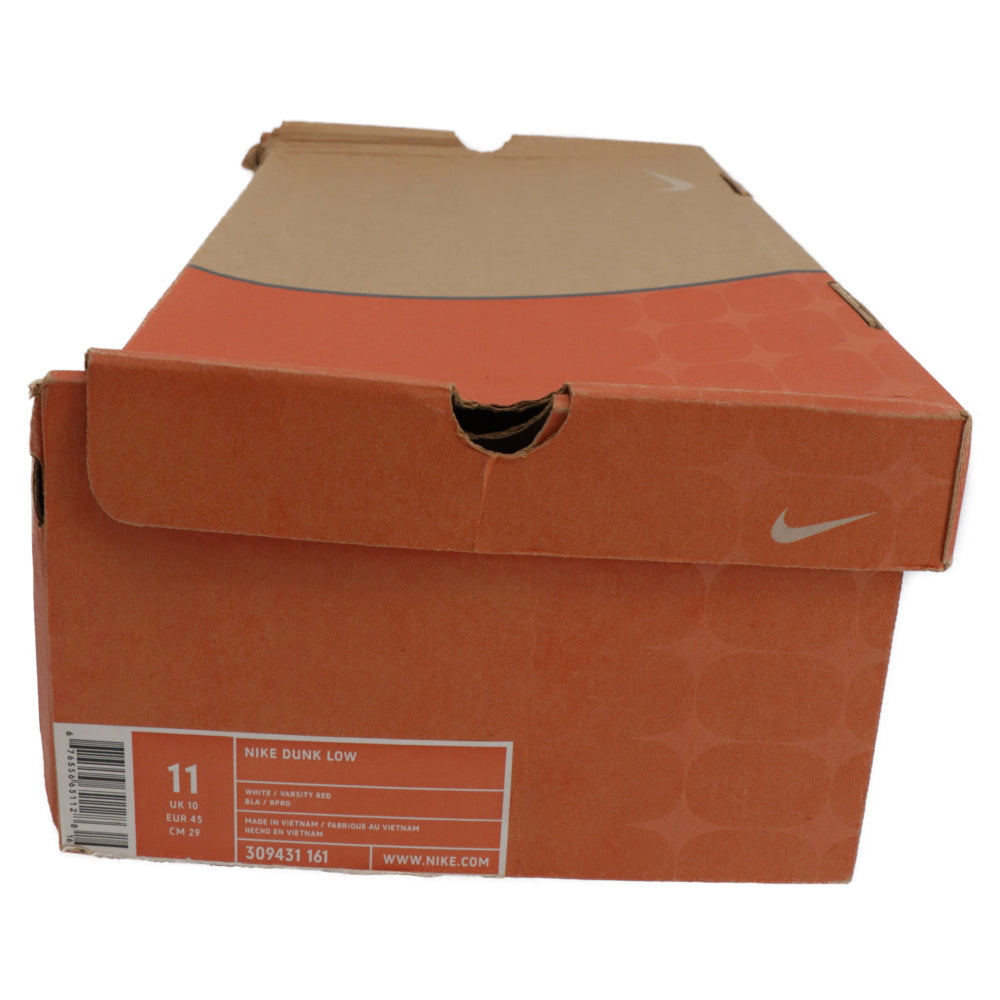 NIKE(ナイキ) 2004年製 DUNK LOW VERSITY RED ダンクロー バーシティレッド ローカットスニーカー ホワイト/レッド 309431-161 US11/29cm