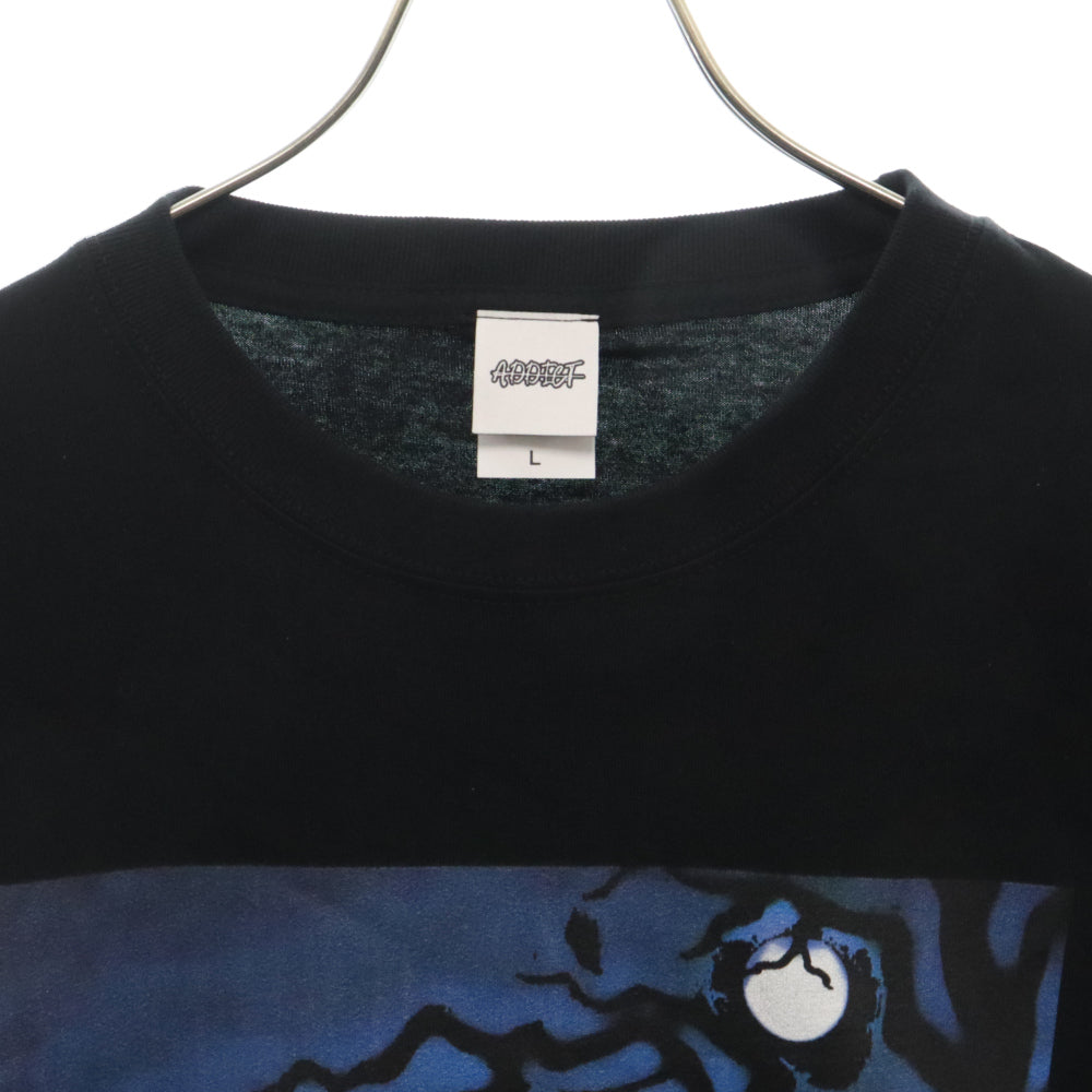 A.D.D.I.C.T(アディクト) ハロウィンデザイン パンプキン 長袖Tシャツ ブラック