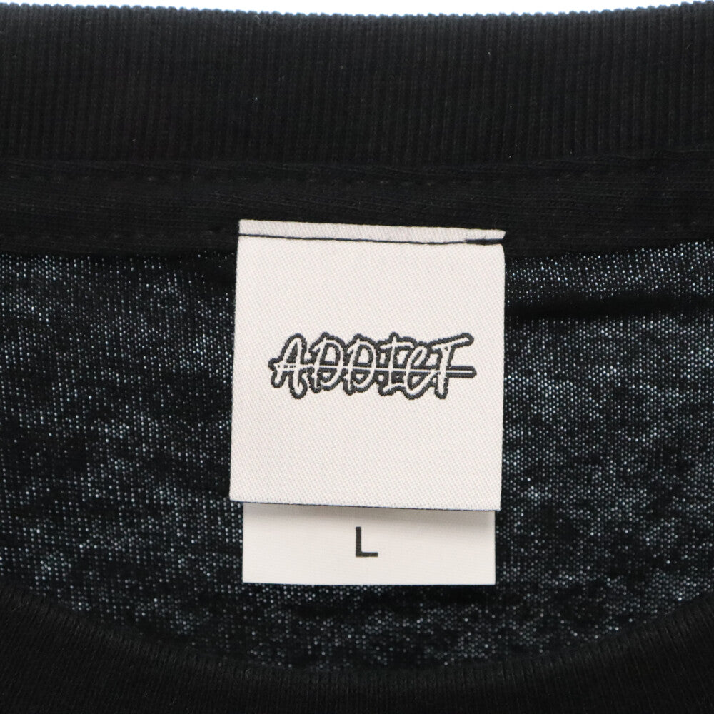A.D.D.I.C.T(アディクト) ハロウィンデザイン パンプキン 長袖Tシャツ ブラック