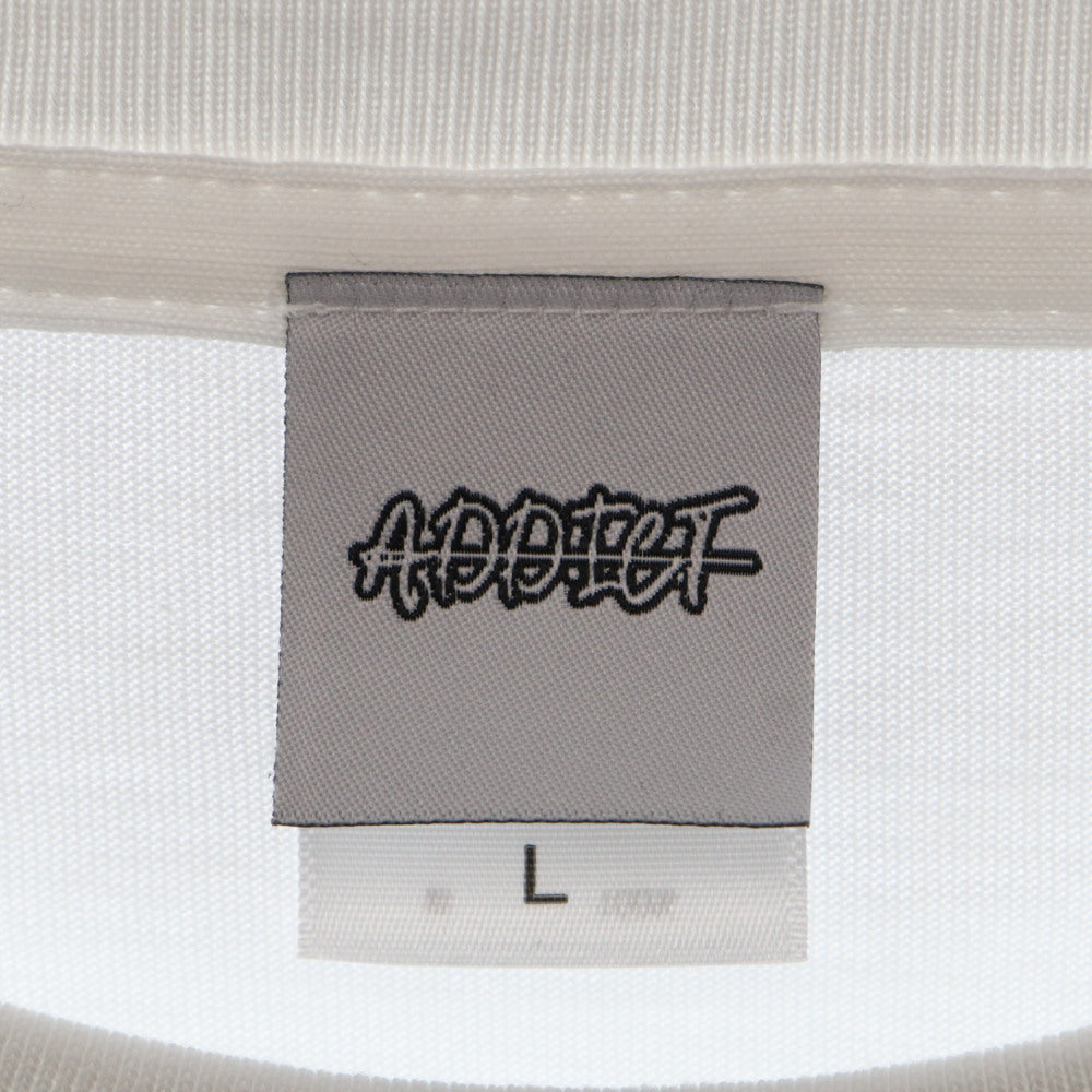 A.D.D.I.C.T(アディクト) ハロウィンデザイン スカル パンプキン 半袖Tシャツ ホワイト