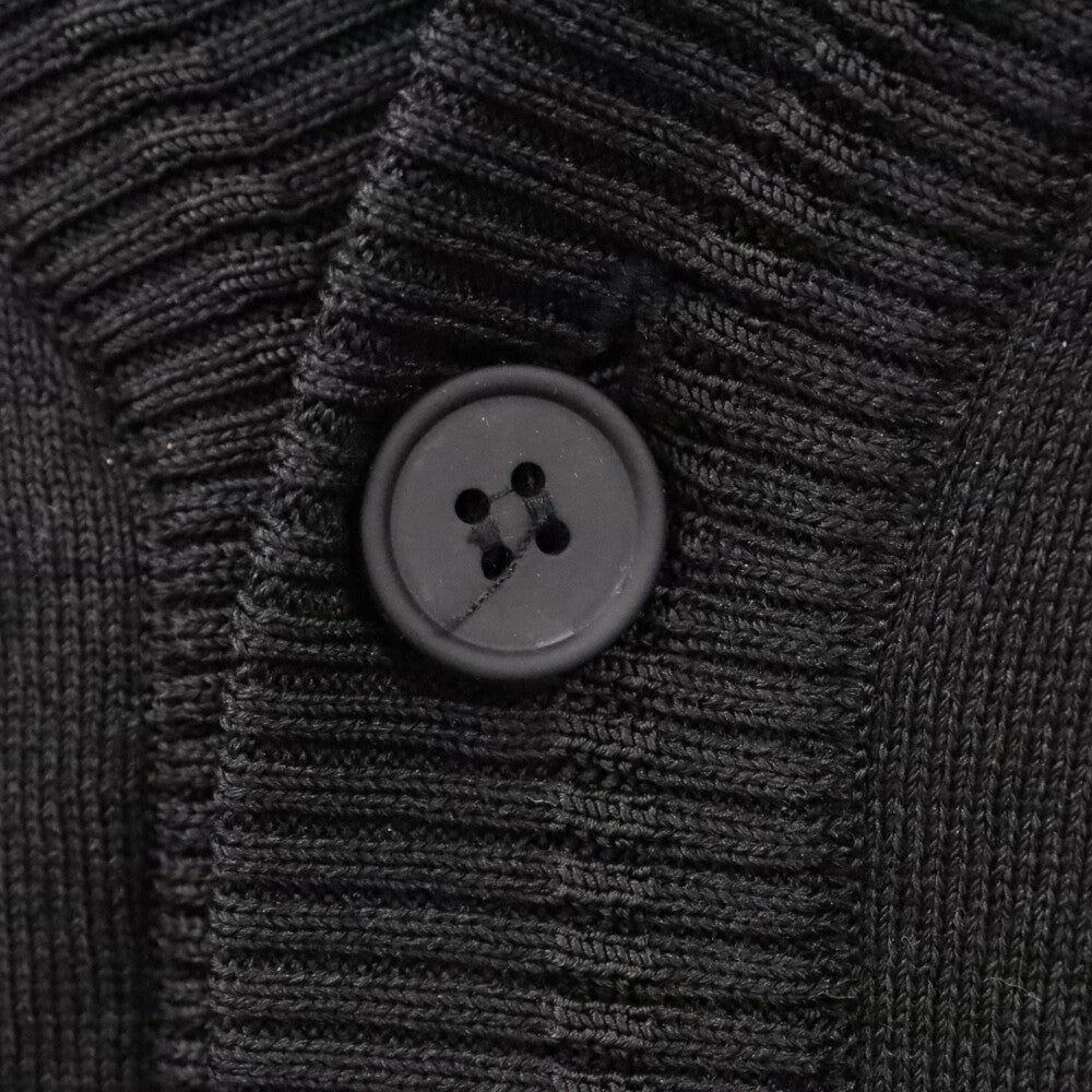 Y-3(ワイスリー) GFX KNIT CARDIGAN IQ2138 ロゴインターシャジャガード編み オーバーサイズニットカーディガン ブラック