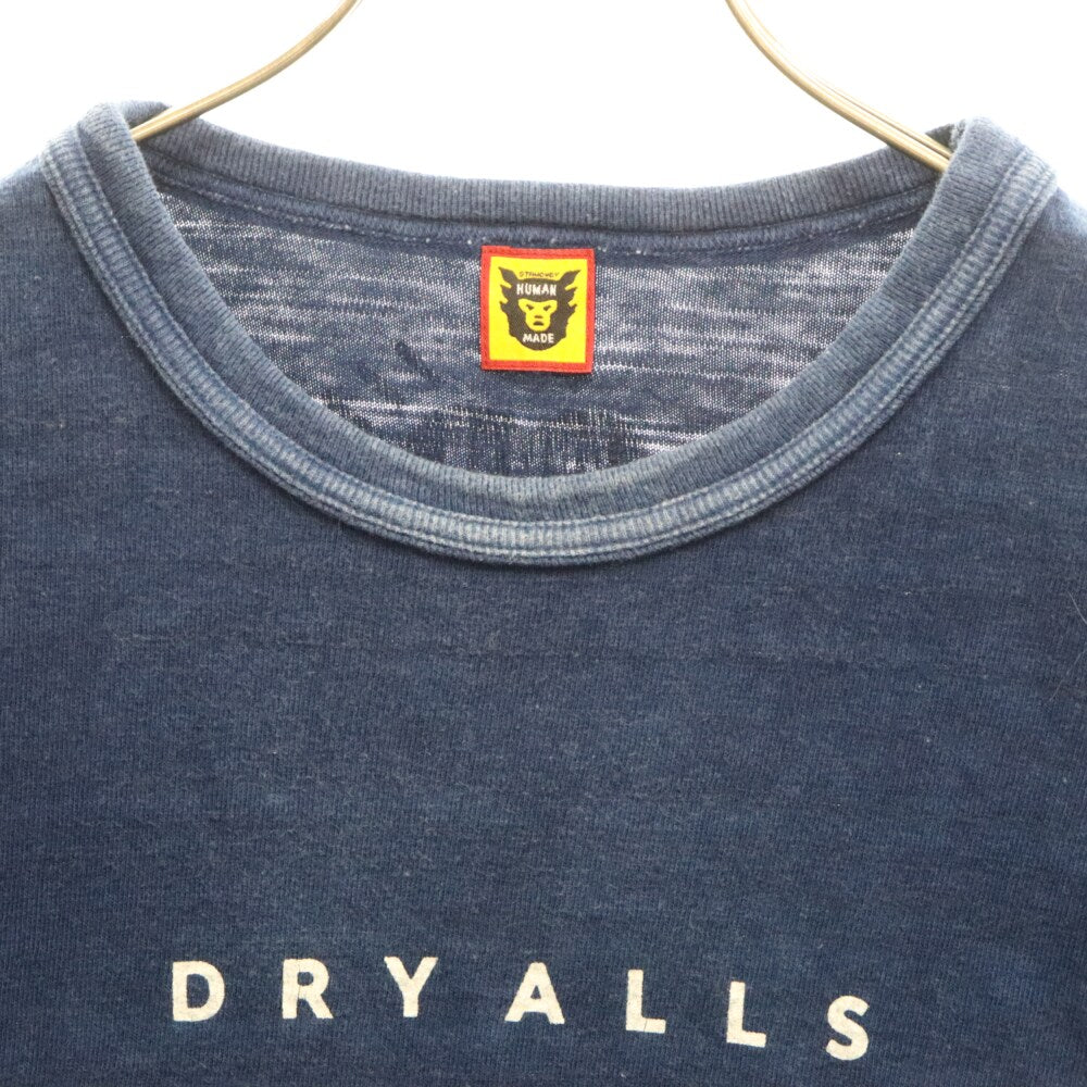 HUMAN MADE(ヒューマンメイド) 22SS INDIGO T-SHIRT #2 グラフィック タイガー フロントロゴプリント 半袖Tシャツ ネイビー