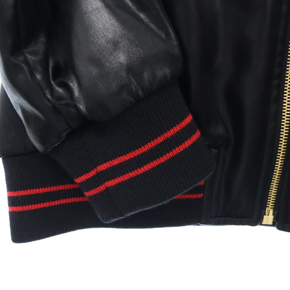 CELINE(セリーヌ) 23AW TEDDY FAIT PARTIE D'UNE EDITION LIMITEE 2V82R199Q スパンコール装飾 テディジャケット ジップアップブルゾン ブラック