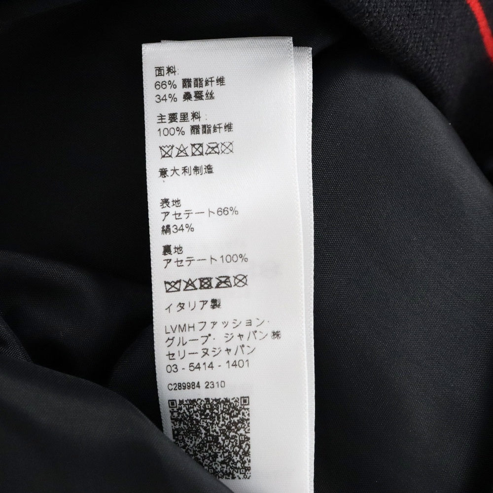 CELINE(セリーヌ) 23AW TEDDY FAIT PARTIE D'UNE EDITION LIMITEE 2V82R199Q スパンコール装飾 テディジャケット ジップアップブルゾン ブラック
