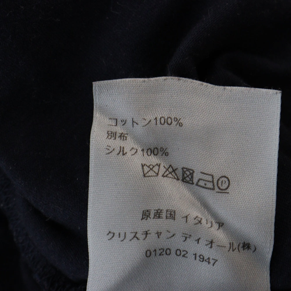 DIOR(ディオール) 19SS Motif Stripe T-Shirt 923J631W8541 オブリーク レイヤード クルーネック 半袖Tシャツ ネイビー